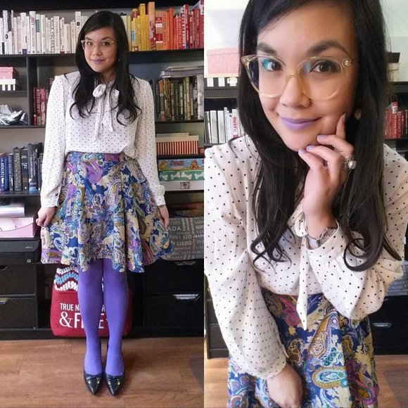 Louche Paisley Skater Skirt - Picture 9 of 9